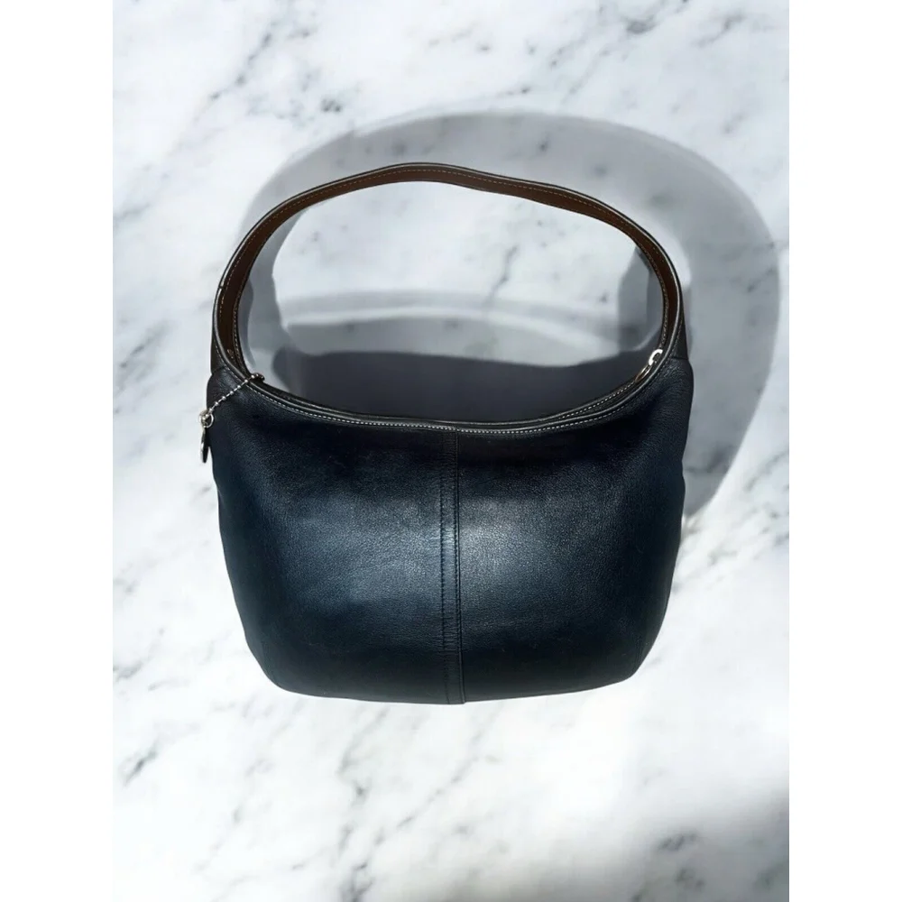 Vintage Coach Black Leather Ergo Hobo Shoulder Bag Handbag Purse 9219 - Picture 4 of 12